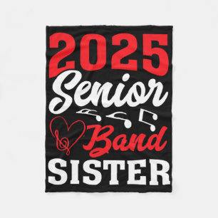 2025 Nd Senior Sister Cl Of 2025 Graduation Fleece Blanket