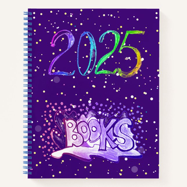2025 new year book lover bookish Spiral (Front)