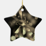 2025 new year with golden bubbles ceramic ornament