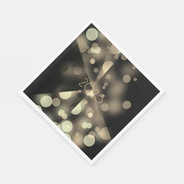 2025 new year with golden bubbles napkins (Corner)