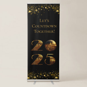 2025 New Years Eve Party-Ball-NYC Gold- Retractable Banner