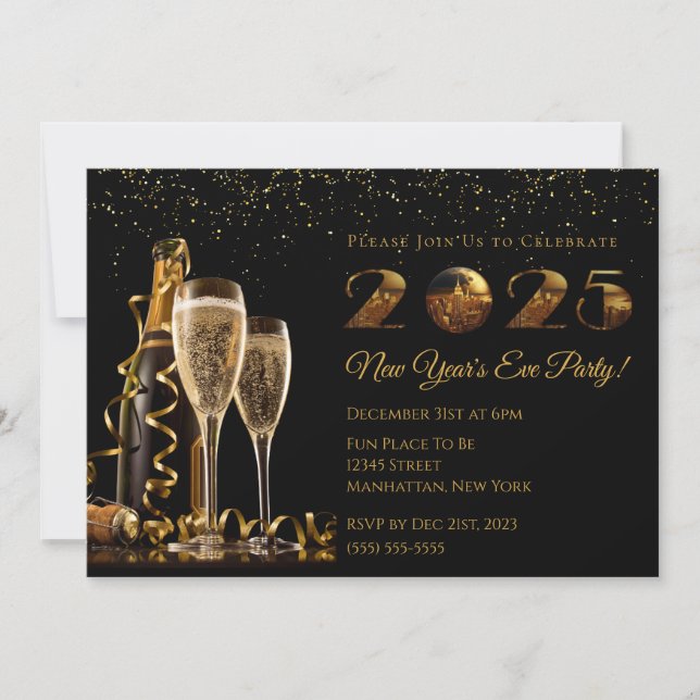 2025 New Year's Eve Party-Ball-NYC- Invitation (Front)