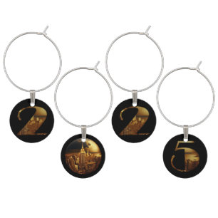 2025 New Years Party-Ball-NYC Gold- Wine Charm