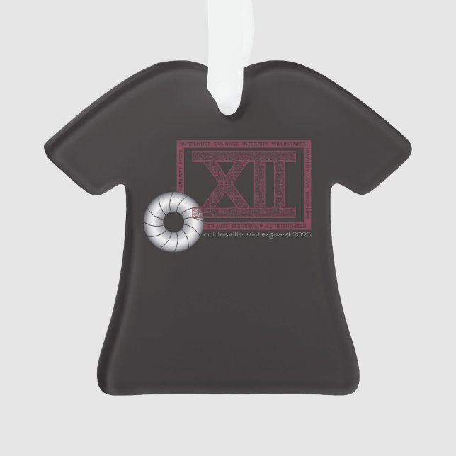 2025 Noblesville Winter Guard XII Ornament (Front)