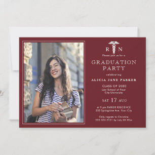 2025 Nursing school graduation modern photo Invitation