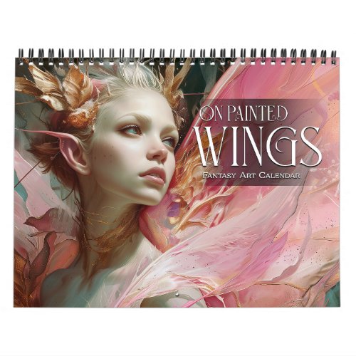 2025 On Painted Wings 2 Fairies Angels Fantasy Art Calendar