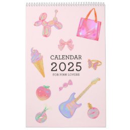 2025 Pastel Iconic Object Wall Calendar