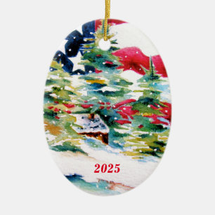 2025 Patriotic Oval Christmas Ornament