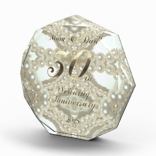 2025 Pearl Wedding 30th Anniversary Parents Acrylic Award