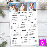 2025 Personalized Photos Pet Dog 12 Month Calendar Magnetic Dry Erase Sheet<br><div class="desc">Introducing the 2025 Magnetic Calendar Card – the perfect blend of functionality and personalization for your home! This modern fridge magnet calendar is designed to keep your family organized and your kitchen stylish. Featuring a compact 12-month layout on a single card, it's ideal for quick date checks without taking up...</div>