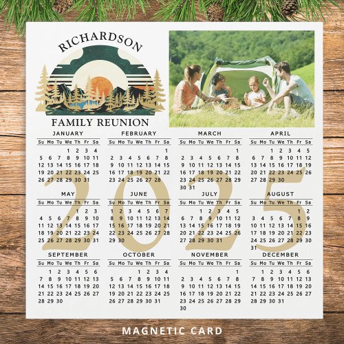 2025 Photo Calendar Camping Family Reunion Favor