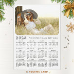 2025 Photo Calendar Fridge Magnet Monday to Sunday<br><div class="desc">This Monday to Sunday 2025 calendar with a custom photo is a useful gift idea for family and friends for New Year or other holidays and occasions. Personalize the magnetic card with text such as a name, family name, company name, etc. Click "Personalize this template" and change the photo there...</div>