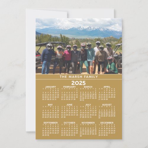 2025 Photo Calendar Year _ Gold Holiday Card