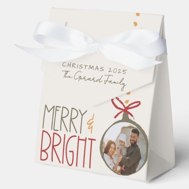 2025 Photo Family Christmas Card Thank You Favors Favor Boxes (Front)