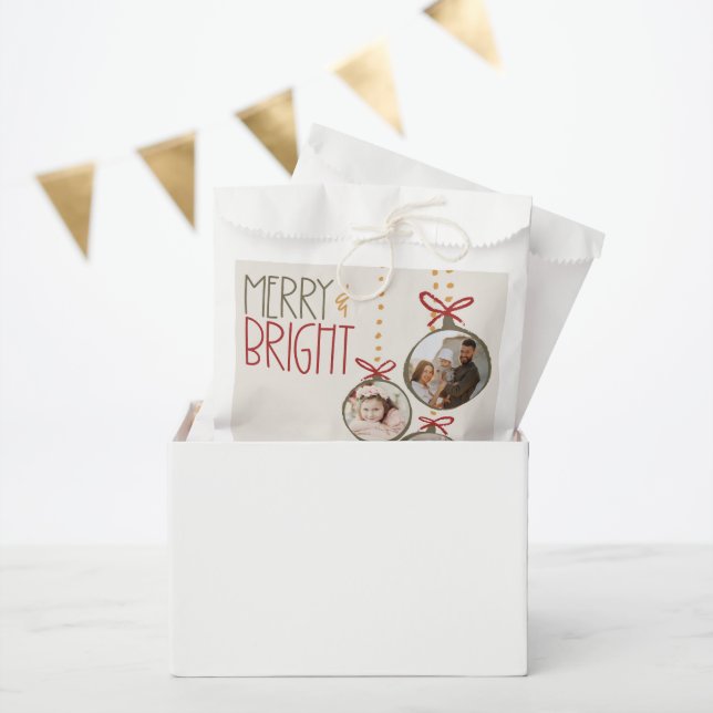 2025 Photo Family Christmas Xmas Party Card Favor Bag (Party)
