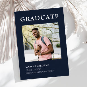 2025 photo graduation party foil invitation