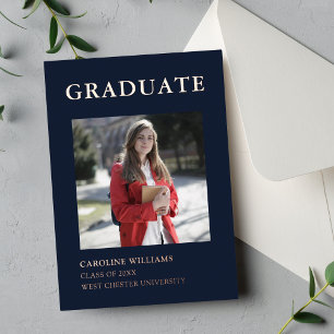 2025 photo graduation party foil invitation