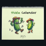 2025 Pickle Character Themed  Calendar<br><div class="desc">The 2025 calendar features amusing pickle characters. For those who enjoy or collect pickles.</div>