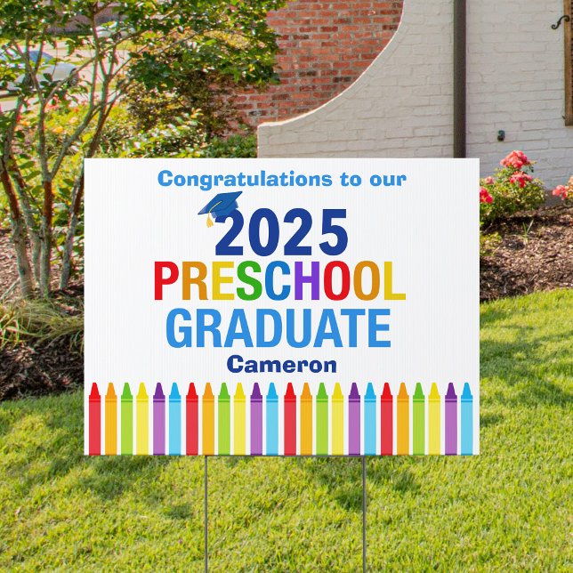 2025 Preschool Graduate Customizable Yard Sign (Creator Uploaded)