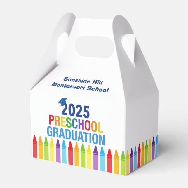 2025 Preschool Graduation Custom School Party Favor Boxes (Front Side)