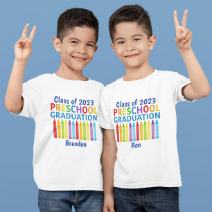 2025 Preschool Graduation Fun Custom Graduate Kids T-Shirt