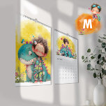 2025 Quirky Boy & Dinosaur Cartoon  Calendar<br><div class="desc">Unleash your imagination with our fun new Boy & Dinosaur calendar! This adventurous duo is about exploring the wild side with a quirky twist—perfect for kids who need a playful spark! 🦕💥 This adorable, curious cartoon dino, whose best friend boy with big dreams, brings a beloved cartoon character to life...</div>