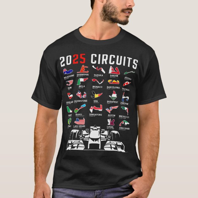 2025 Races Formula Racing Car 2025 Formula Racing T-Shirt (Front)