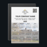 2025 Replace Photo Magnet Calendar Logo QR Code<br><div class="desc">This 2025 Magnet (with your business photo) Calendar Business Name Logo QR Code packs quite a punch -- (other sizes available) -- has a full year calendar as well as all your business information -- including logo and QR code. A handy marketing giveaway for your clients with your company logo...</div>