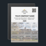 2025 Replace Photo Magnet Calendar Logo QR Code<br><div class="desc">This 2025 Magnet (with your business photo) Calendar Business Name Logo QR Code packs quite a punch -- (other sizes available) -- has a full year calendar as well as all your business information -- including logo and QR code. A handy marketing giveaway for your clients with your company logo...</div>