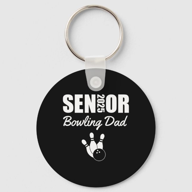 2025 Senior Bowling Dad Bowling Team Parent Helper Keychain (Front)