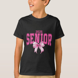 2025 Senior Coquette Cl Of 2025 Graduation Pink Bo T-Shirt