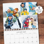 2025 Simple Custom Photo Collage 4 Per Month Calendar<br><div class="desc">Create your own custom personalized photo collage calendar with 4 pictures per month (53 total photos including cover photos) utilizing this simple, easy-to-upload photo collage template for each month. Ideal to feature favorite family, kids and pet pictures or showcase your photography to enjoy throughout the year. CALENDAR OPTIONS: Shown in...</div>