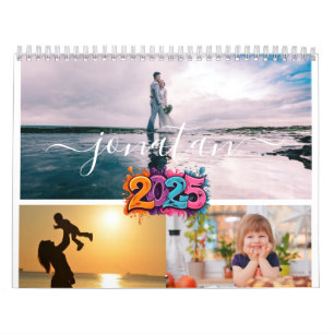 2025 Simple Custom Photo Collage  Calendar