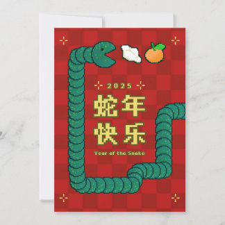 2025 Snake Chinese New Year Holiday Card Postcard