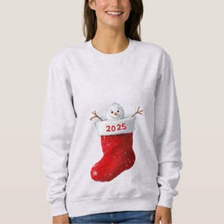 2025 Snowman Christmas Stocking Sweater