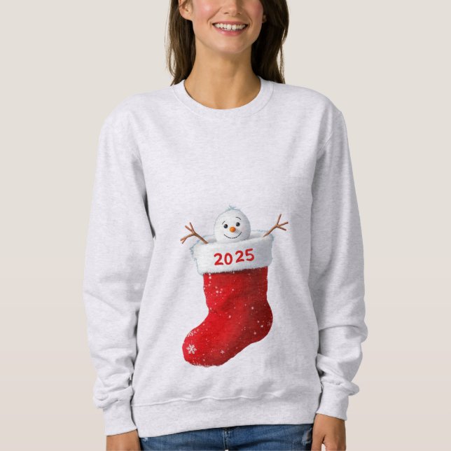 2025 Snowman Christmas Stocking Sweater (Front)