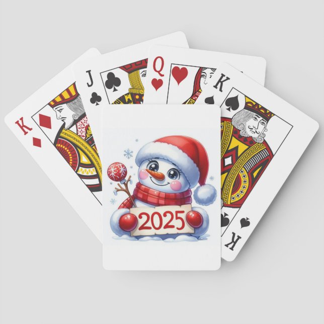 2025 Snowman Poker Cards (Back)