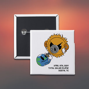 2025 Solar Eclipse Photobomb Personalized Button