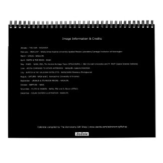 2025 Solar System Space Astronomy Planets Universe Calendar