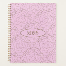 2025 Stained Glass Rose: Gold Rose on Pink