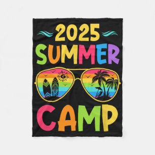 2025 Summer Camp 2025 Summer Vacation Matching Fam Fleece Blanket