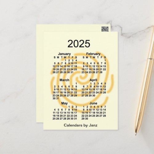 2025 Sunny Days 6 Month Mini Calendar by Janz Postcard