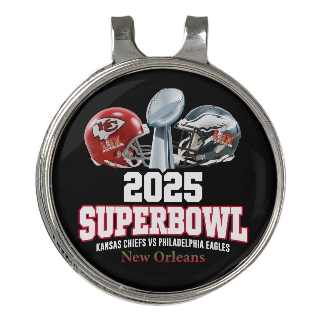 2025 Super Bowl Showdown  Golf Hat Clip (Front)