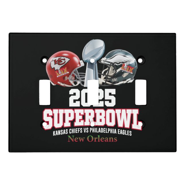 2025 Super Bowl Showdown  Light Switch Cover (Front)