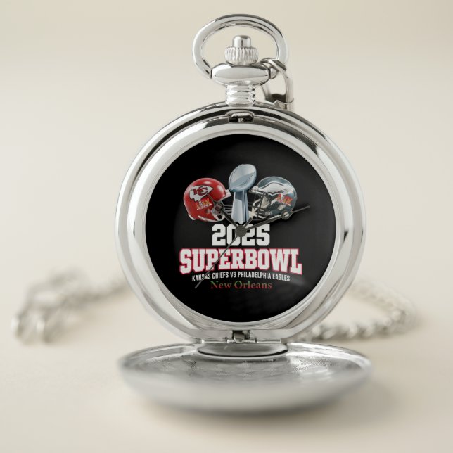 2025 Super Bowl Showdown  Pocket Watch (Inside)