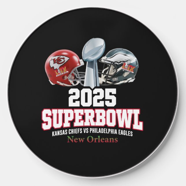 2025 Super Bowl Showdown  Wireless Charger (Front)