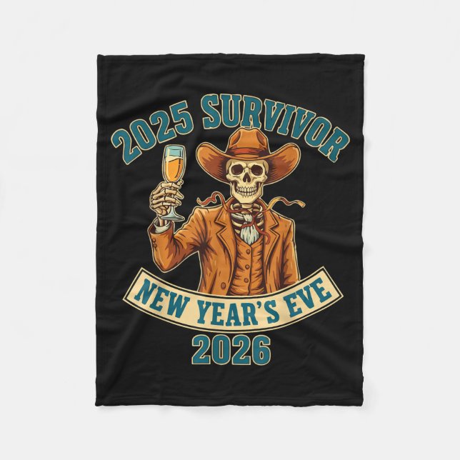 2025 Survivor New Year's Eve 2026  Fleece Blanket (Front)