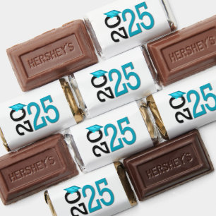 2025 Teal and Black Graduation Party Hershey's Miniatures