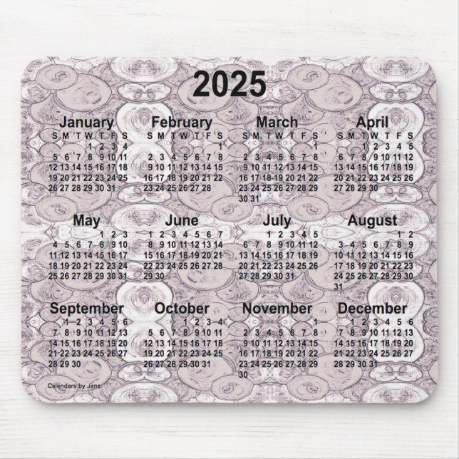 2025 Tiny Bubbles Calendar by Janz Mouse Pad (Front)