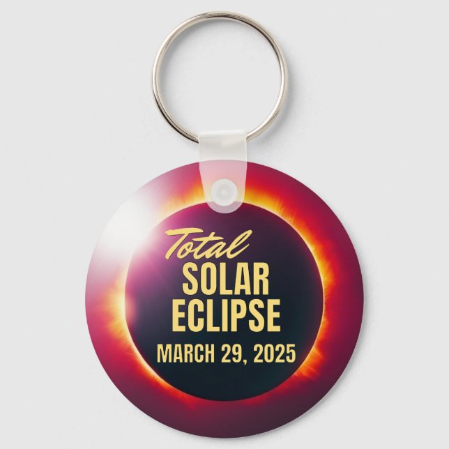 2025 Total Solar Eclipse  Keychain (Front)